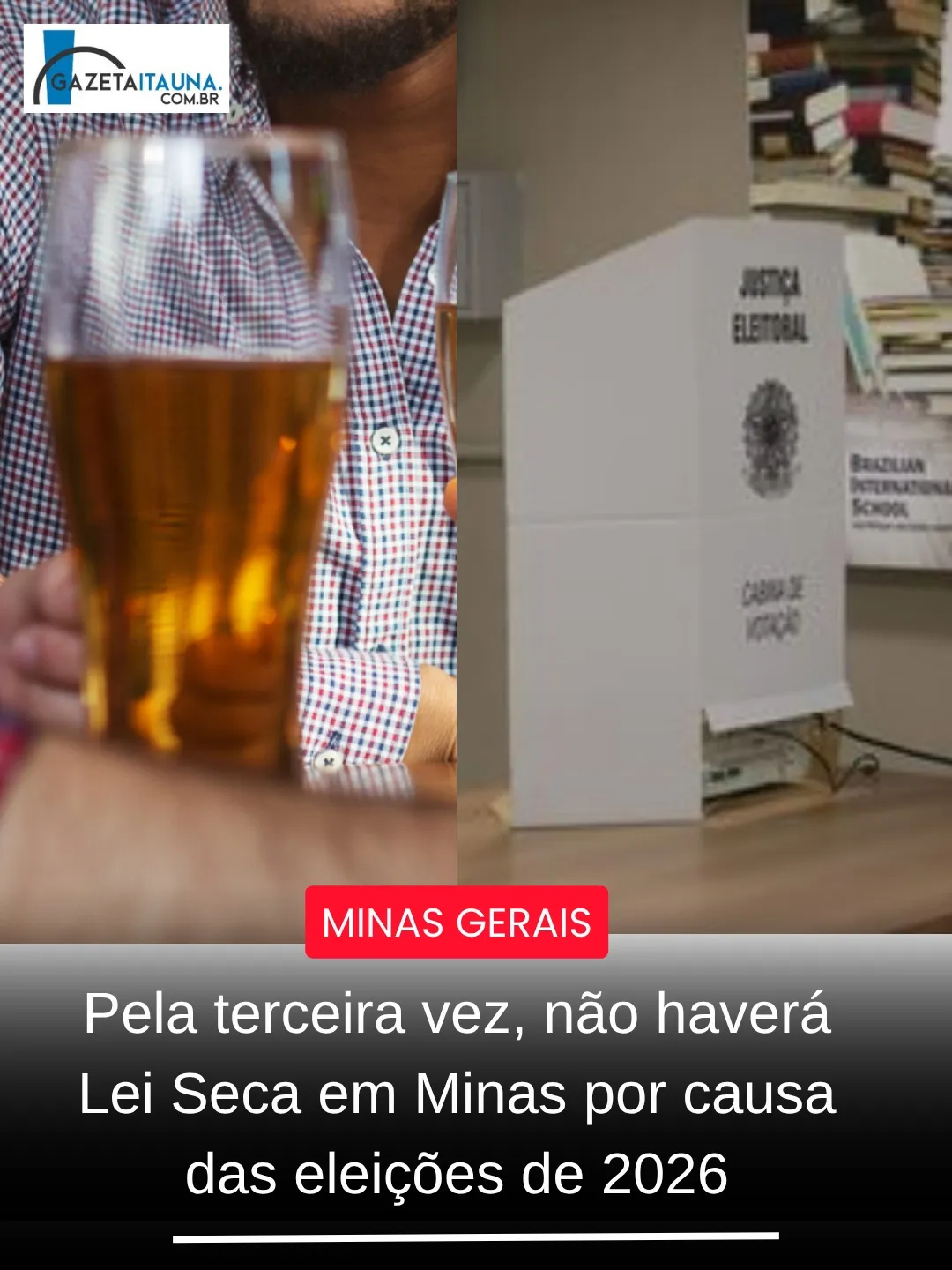 Venda de bebidas liberada nas eleições 2026 em Minas