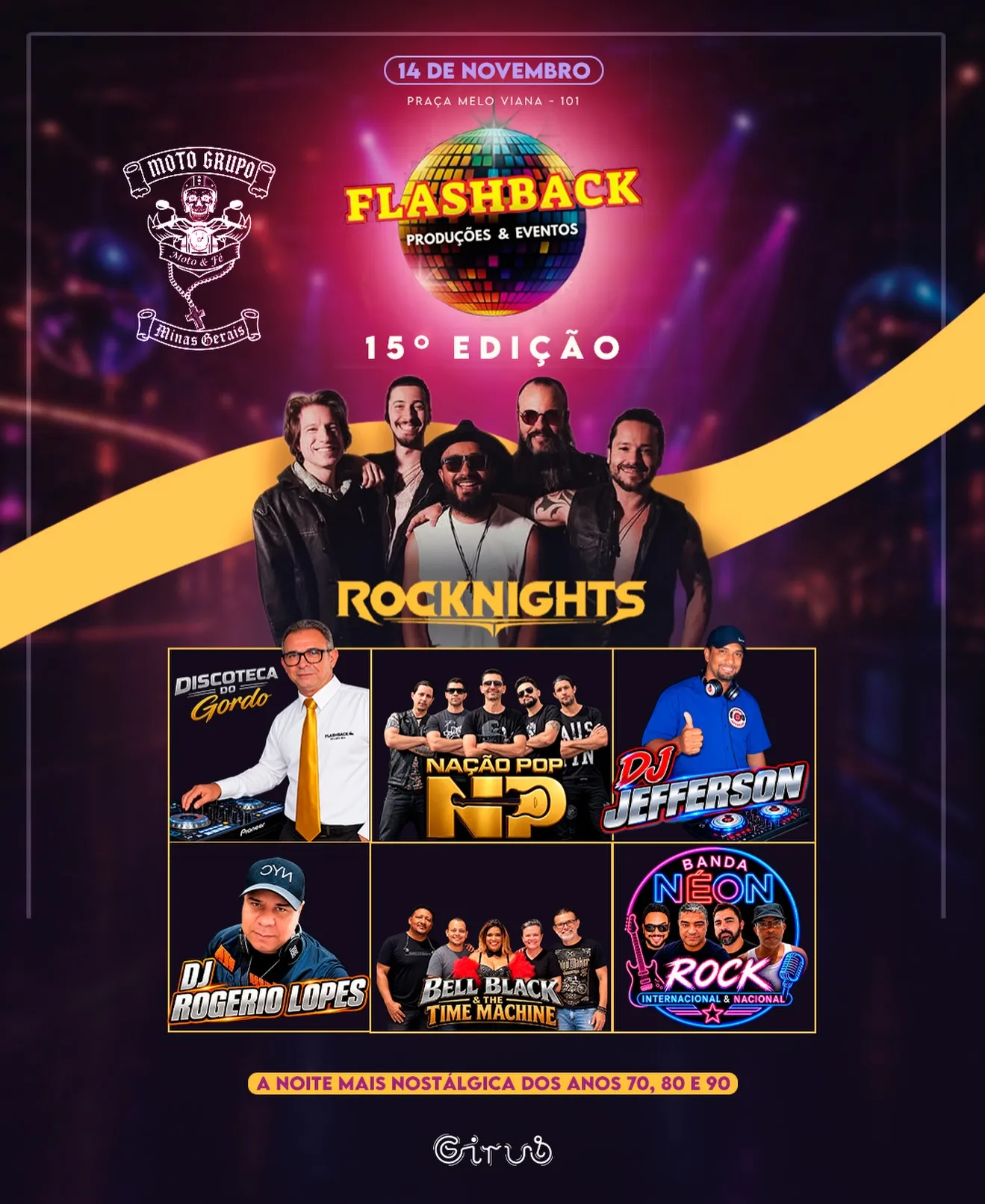 15ª edição do Flashback na Girus, com RockNights