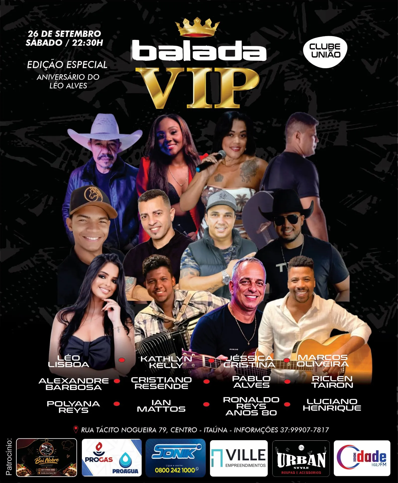 Balada VIP - Aniversário do Léo Alves no Clube União