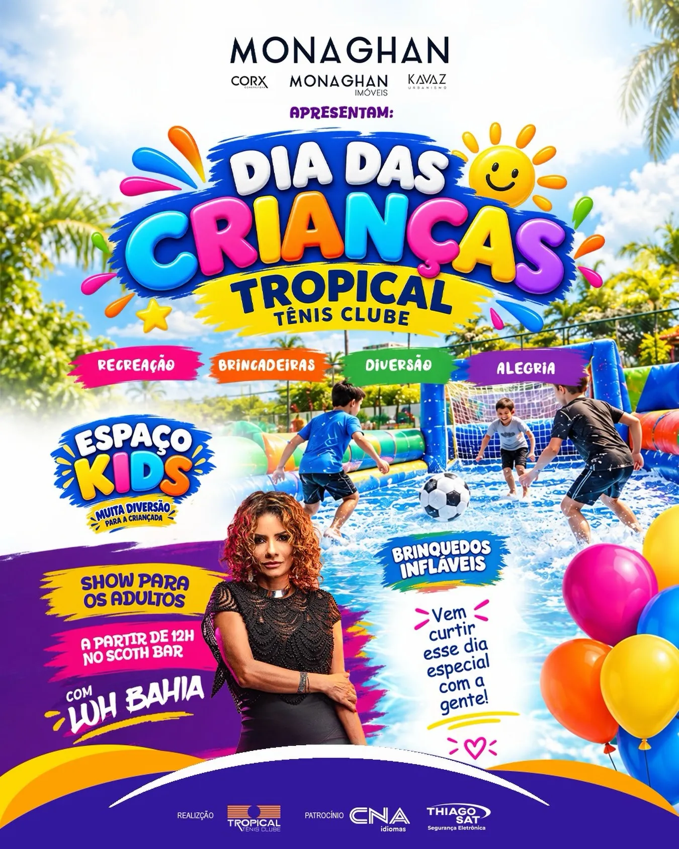 Dia das Crianças no Tropical Tênis Clube com Show de Lu Bahia
