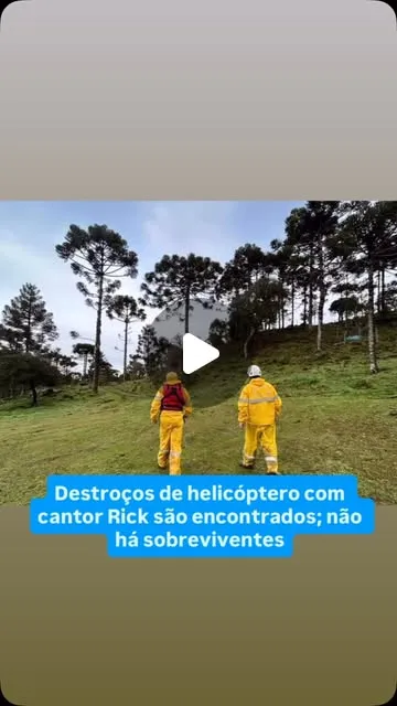 Helicóptero do cantor Rick, da dupla com Renner, é encontrado