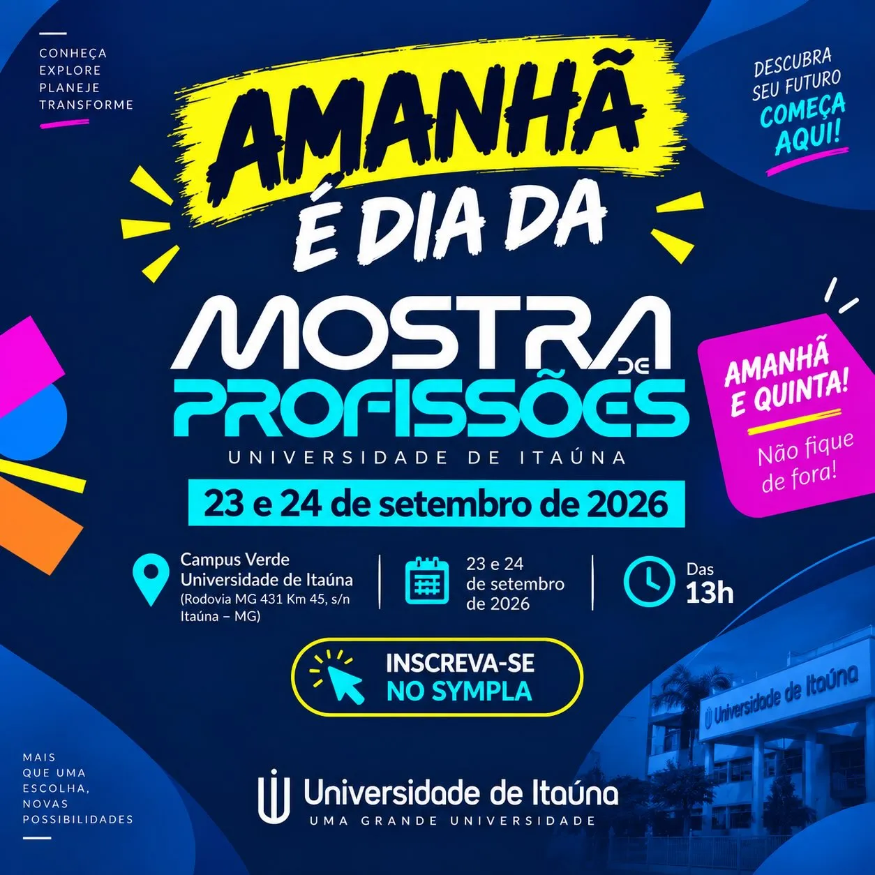 Mostra de Profissões na UIT nesta quarta e quinta