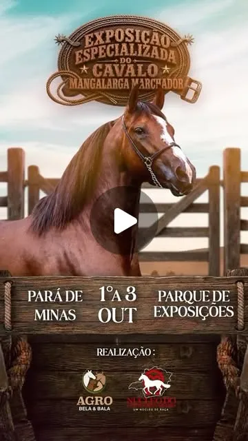 Exposição de Mangalarga Marchador de 1 a 3 de outubro