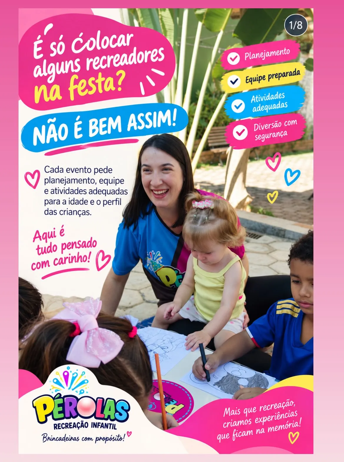 Recreação infantil para festas com segurança e propósito