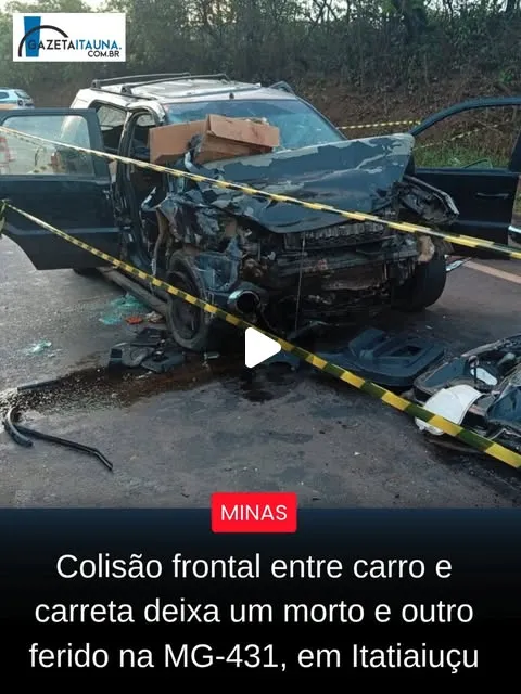 Acidente fatal na MG-431 deixa um morto e ferido grave
