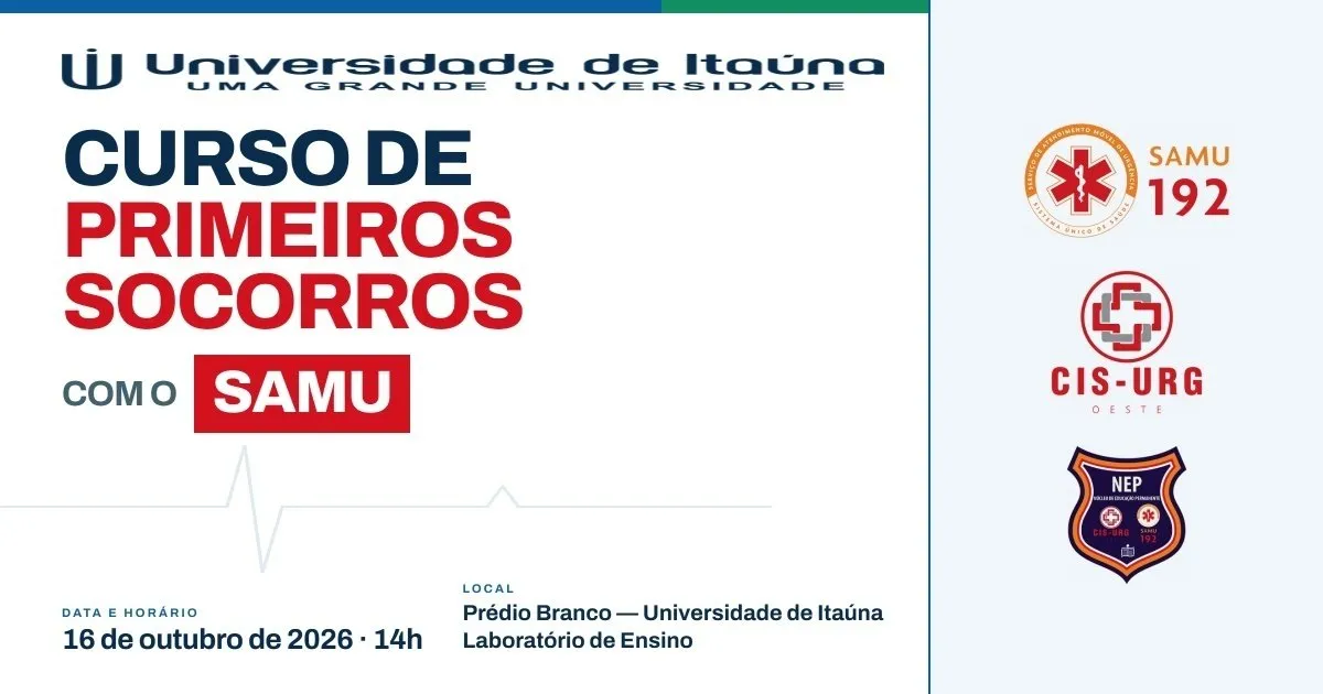 MINICURSO DE PRIMEIROS SOCORROS COM A EQUIPE DO SAMU