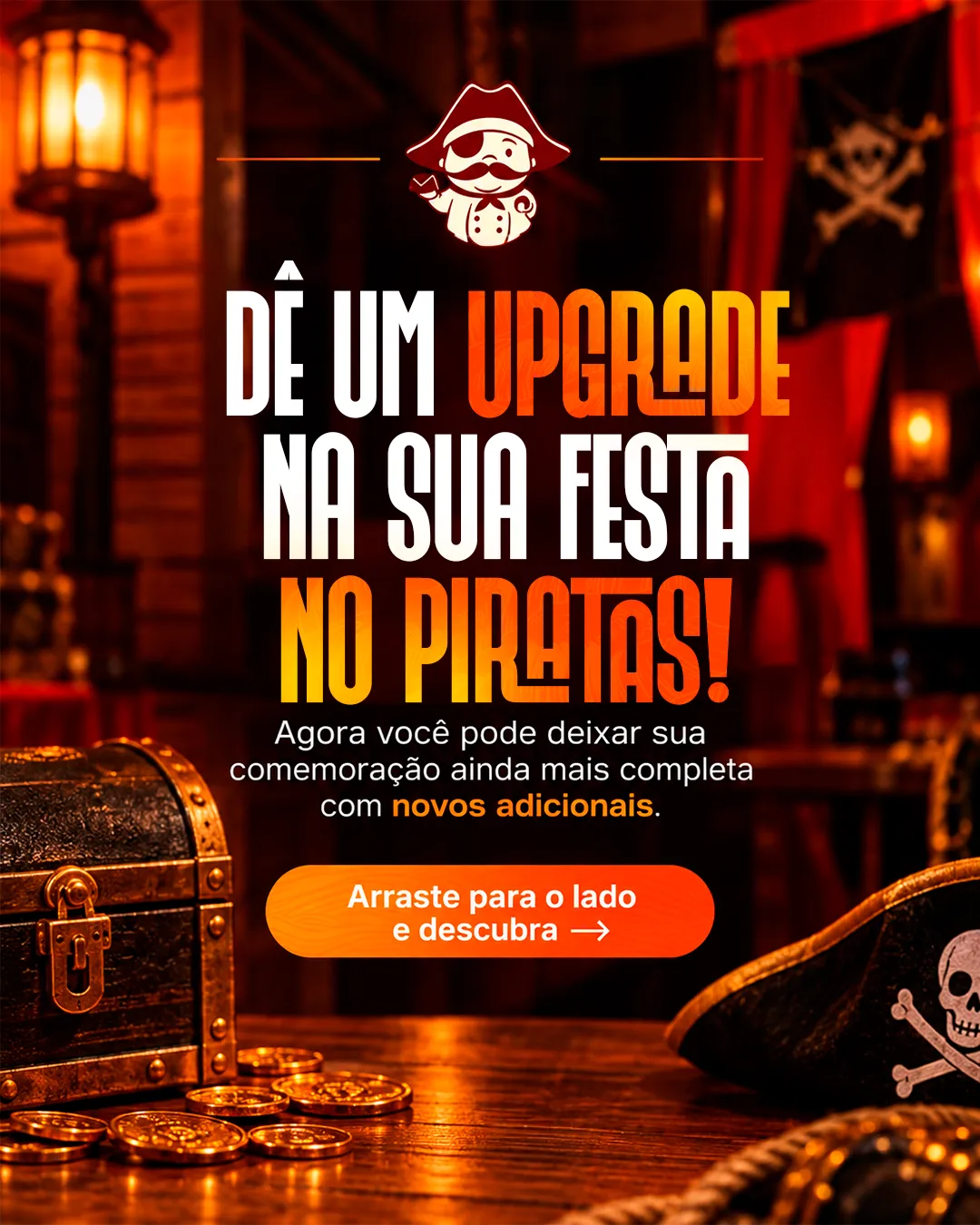 Pizzaria Piratas oferece adicionais para festas de aniversário
