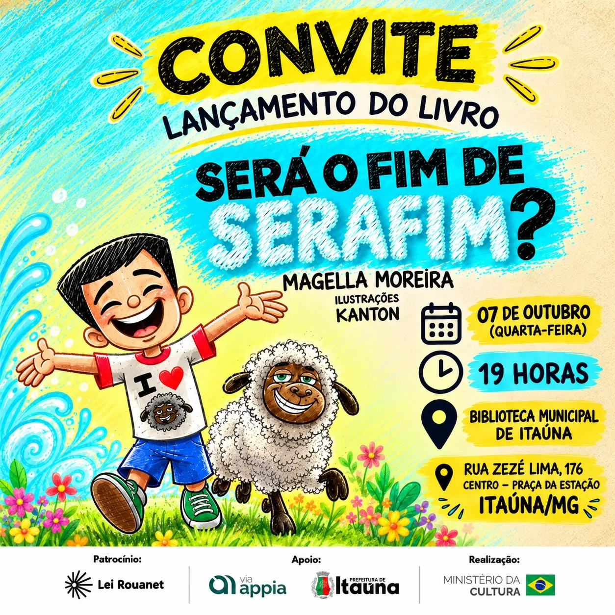 Lançamento do livro Será o Fim de Serafim, de Magella Moreira