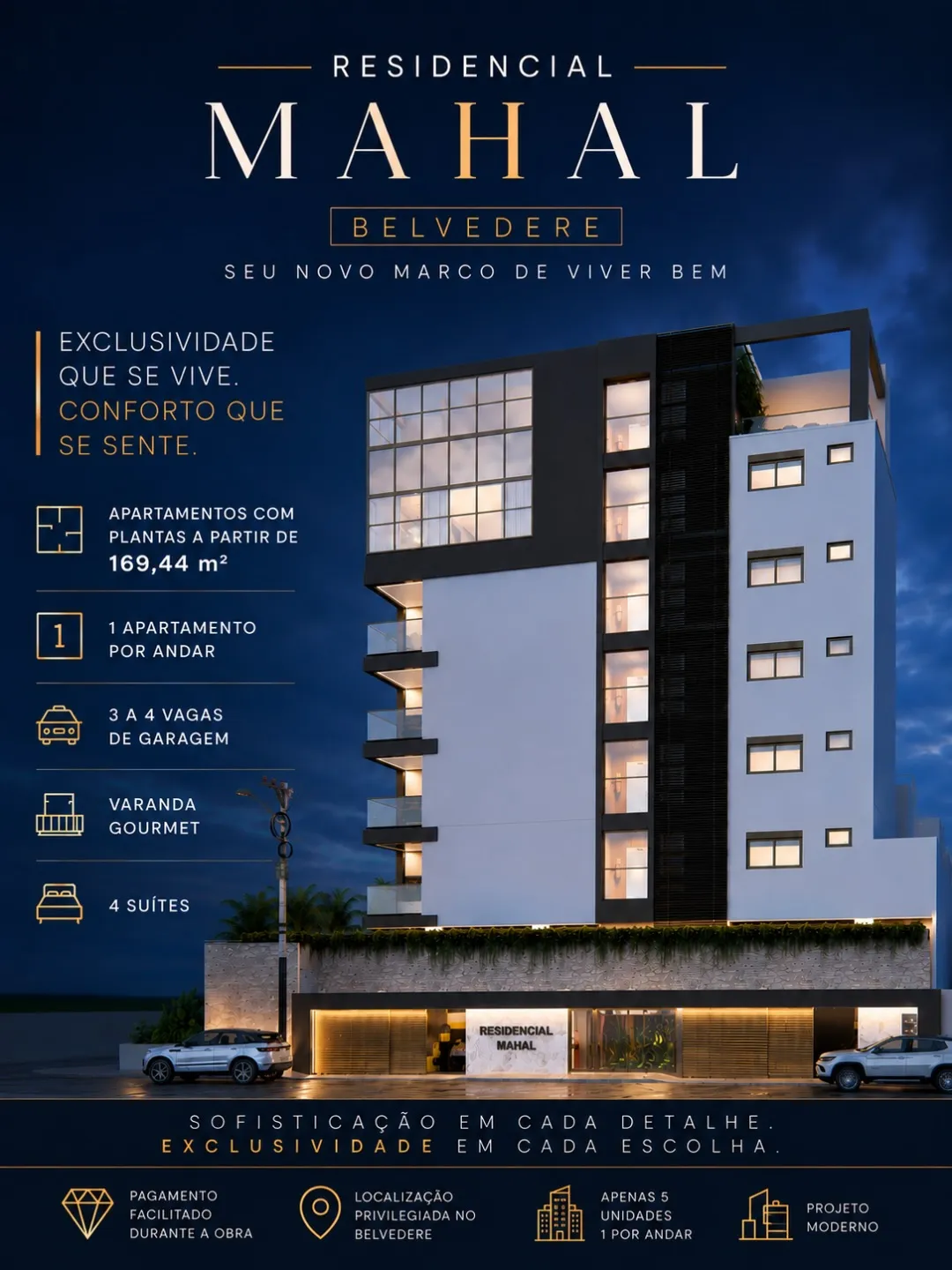 Apartamento alto padrão 4 suítes à venda no Belvedere