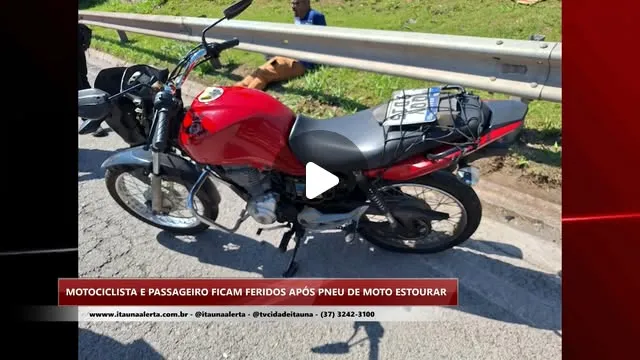 Pneu estoura e deixa dois feridos em acidente na MG-050