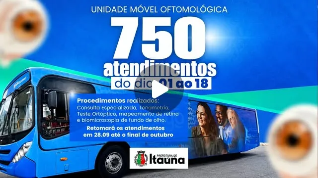Unidade Móvel Oftalmológica atende 750 pessoas