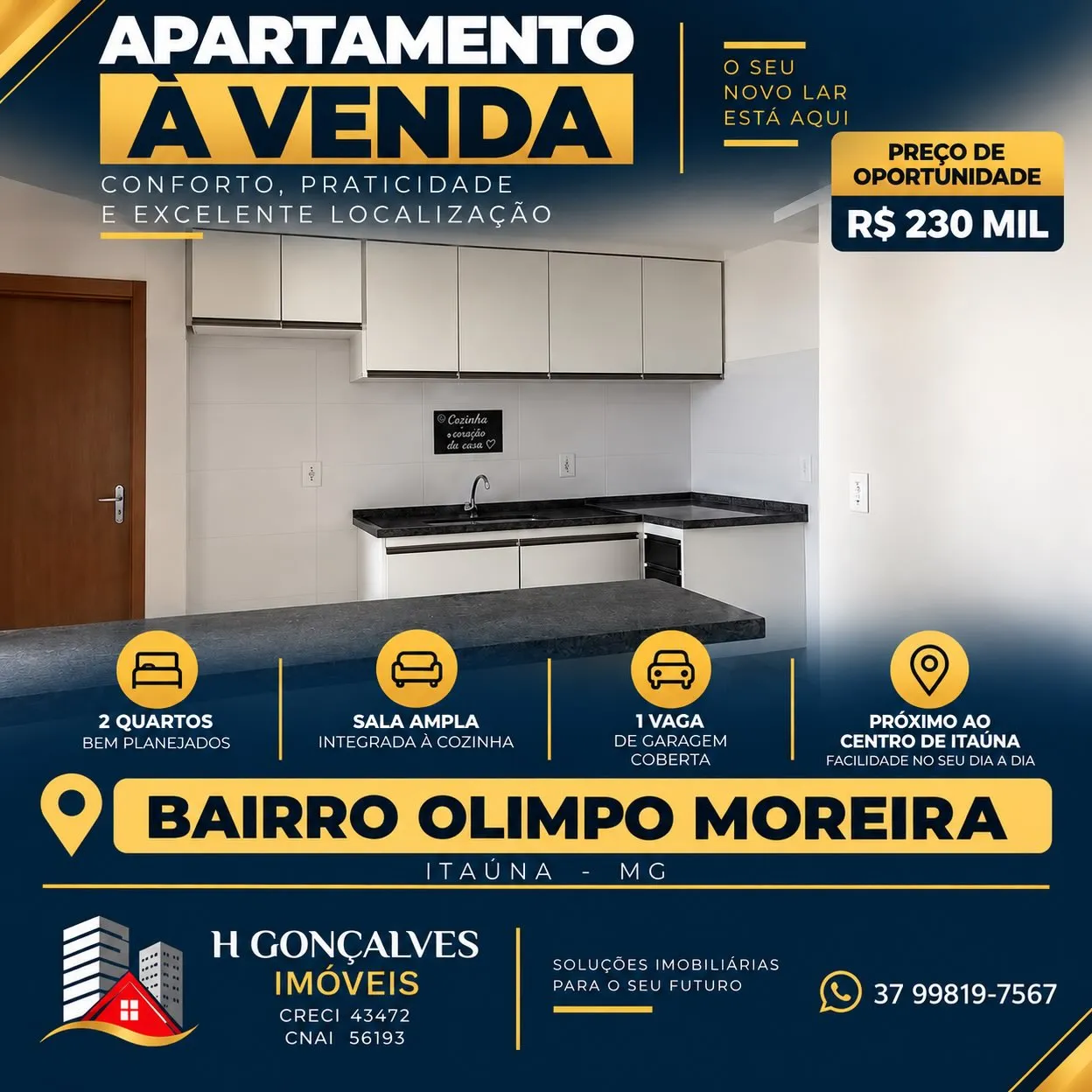 Apartamento 2 quartos à venda no Olimpo Moreira