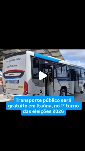 Transporte público gratuito no 1º turno das eleições em Itaúna