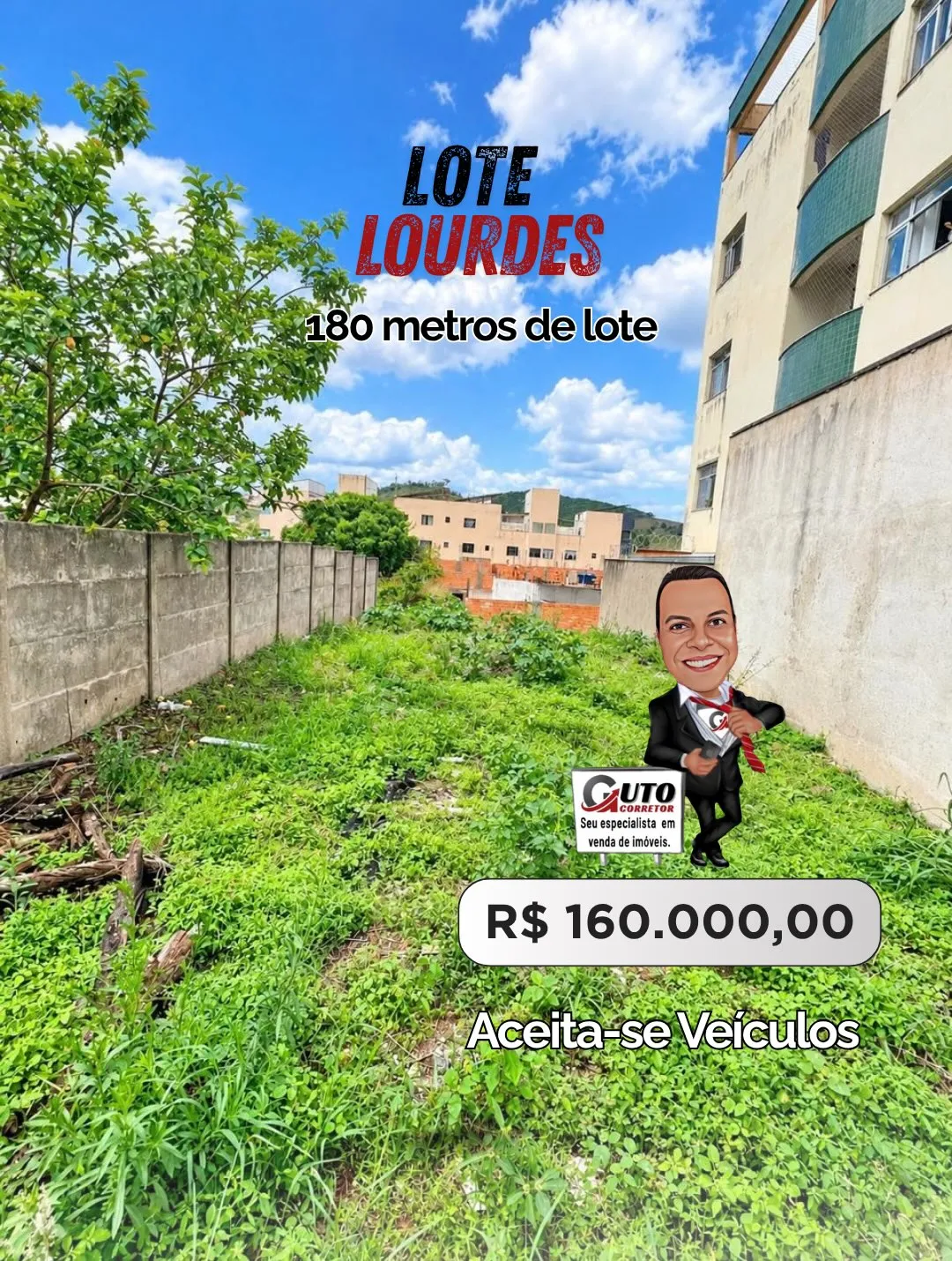 Lote à venda no Bairro Lourdes, 180 m²