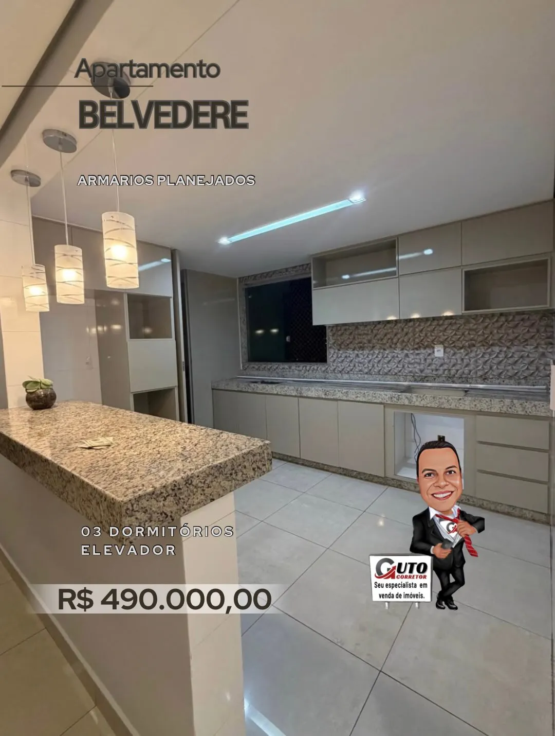 Apartamento à venda no Belvedere com 3 quartos e suíte