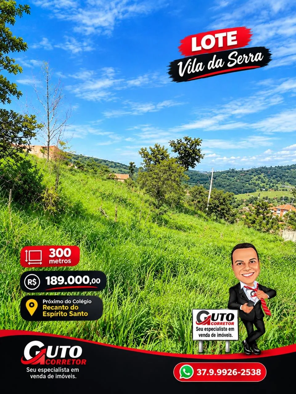 Lote 300 m² à venda no Vila da Serra
