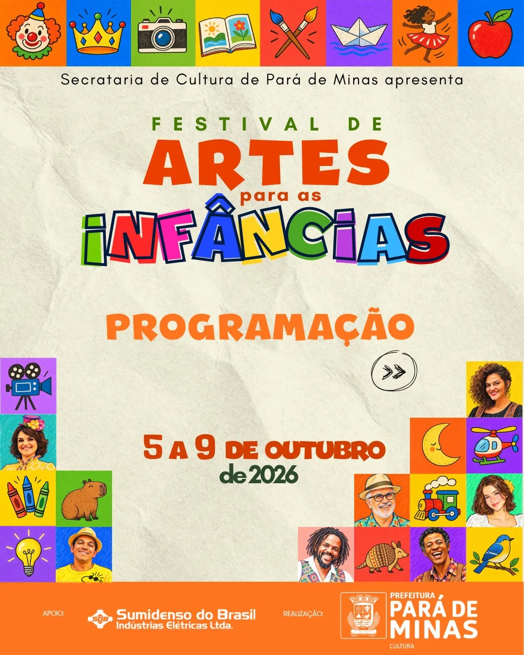 Festival de Artes para as Infâncias em Pará de Minas
