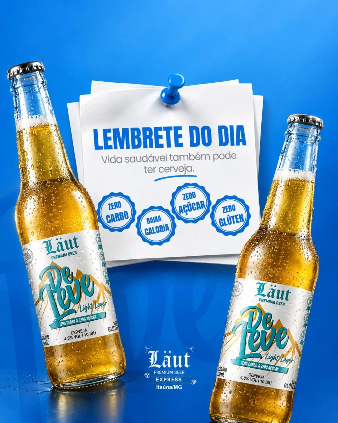 De Leve: cerveja light lager zero açúcar e glúten