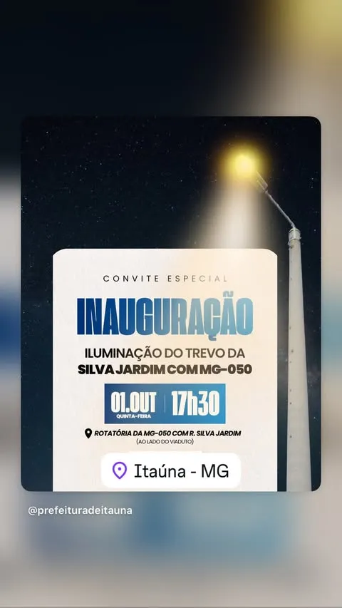 Iluminação do Trevo Silva Jardim – Quinta às 17h30