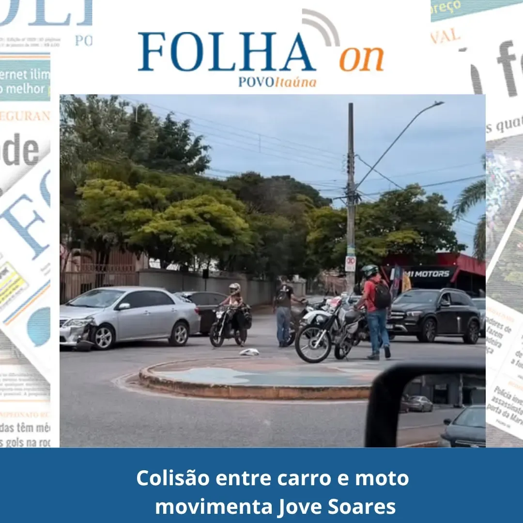 Colisão entre carro e moto na Av. Jove Soares, Centro