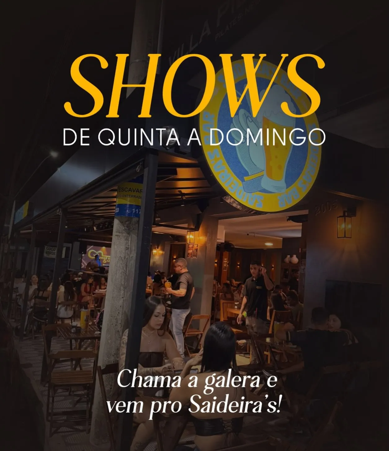 Saideira's Bar – Música ao vivo quinta a domingo