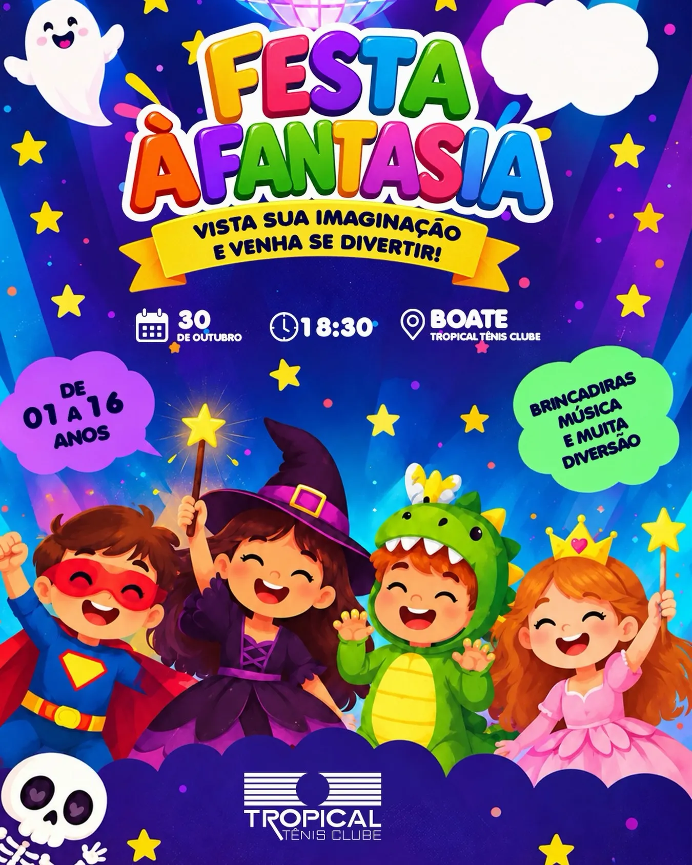 Festa Fantasia no Tropical Tênis Clube – 30 de outubro