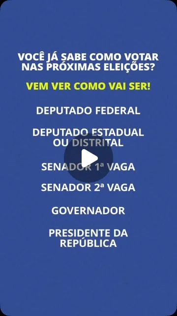Ordem de votação nas Eleições 2026: confira a sequência dos 6 votos