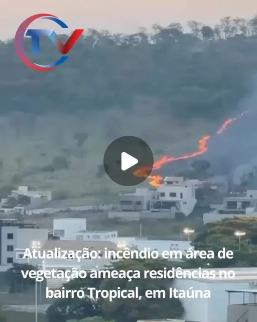 Incêndio atinge vegetação no bairro Tropical em Itaúna