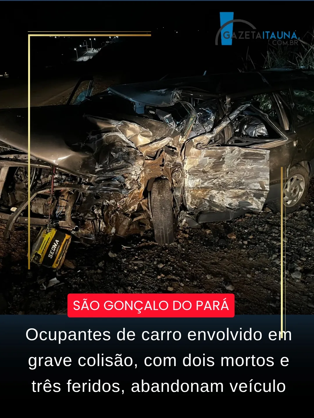 Acidente na AMG-0320 mata duas pessoas em São Gonçalo do Pará