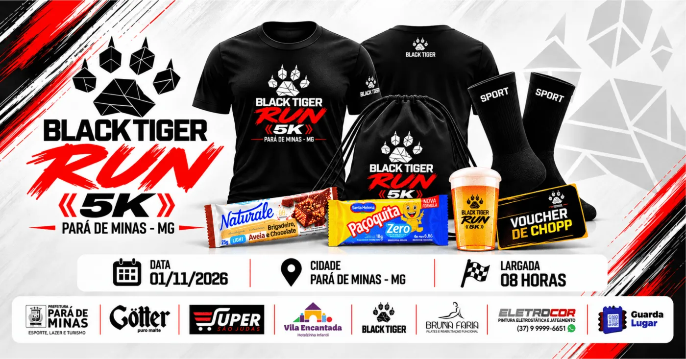 BLACK TIGER RUN 5K - PARÁ DE MINAS - 01/11/2026