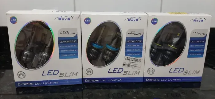Kit 3 Pares Lâmpadas Ultra LED RayX 11.000 Lumens (H1, HB3 e H11) na Caixa