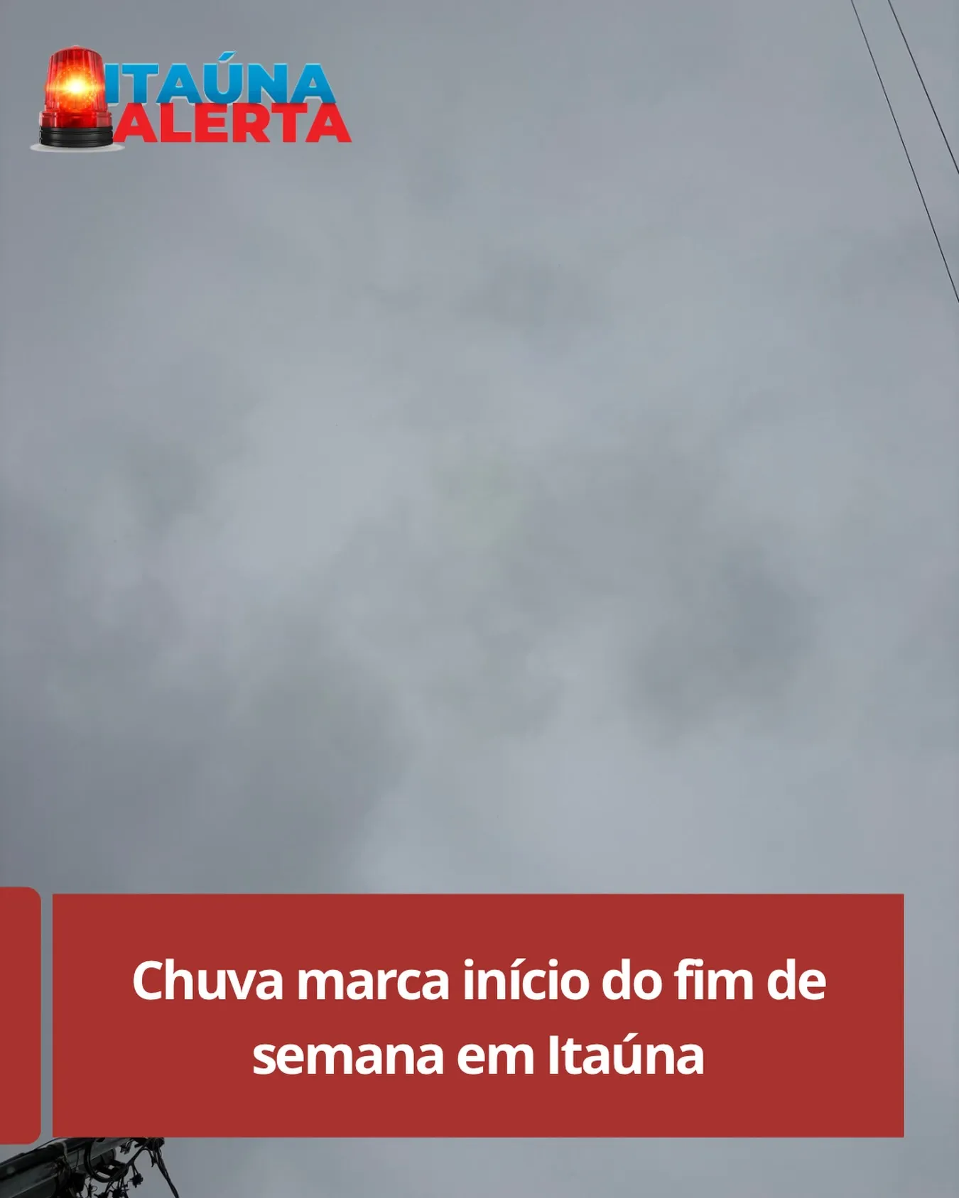 Itaúna amanhece com chuva e alerta vermelho para volume de chuva