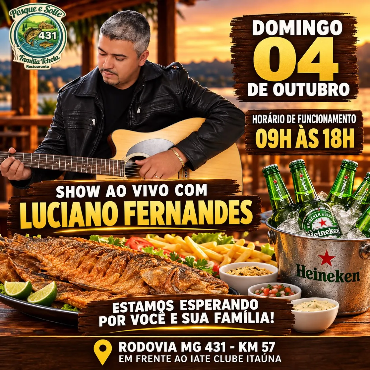 Show ao vivo com Luciano Fernandes no Família Tchola