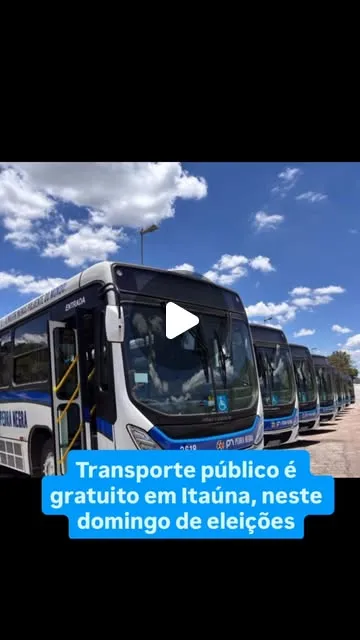 Transporte público gratuito no 1º turno das eleições em Itaúna