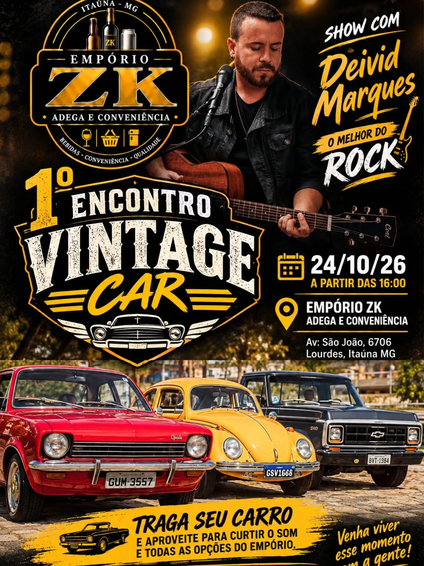 1º Encontro Vintage Car Show no bairro Lourdes, 24/10