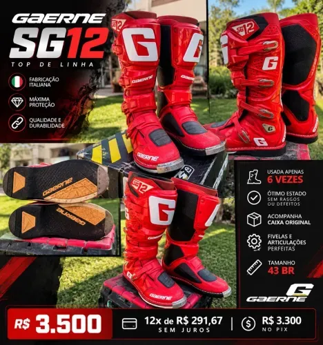 Gaerne SG12 Original - Pouquíssimo Uso - Tam. 43