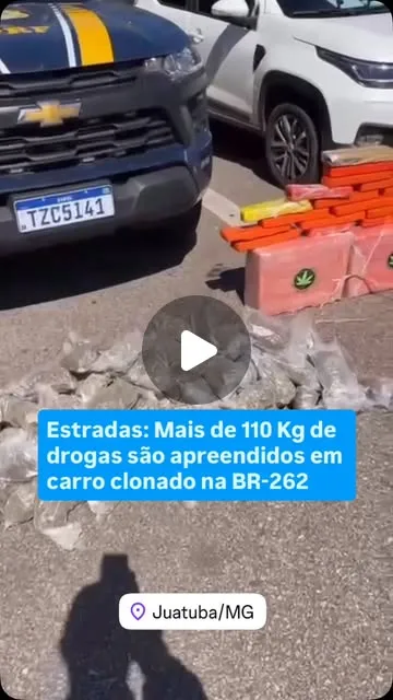 PRF apreende 110 kg de drogas na BR-262 em Juatuba