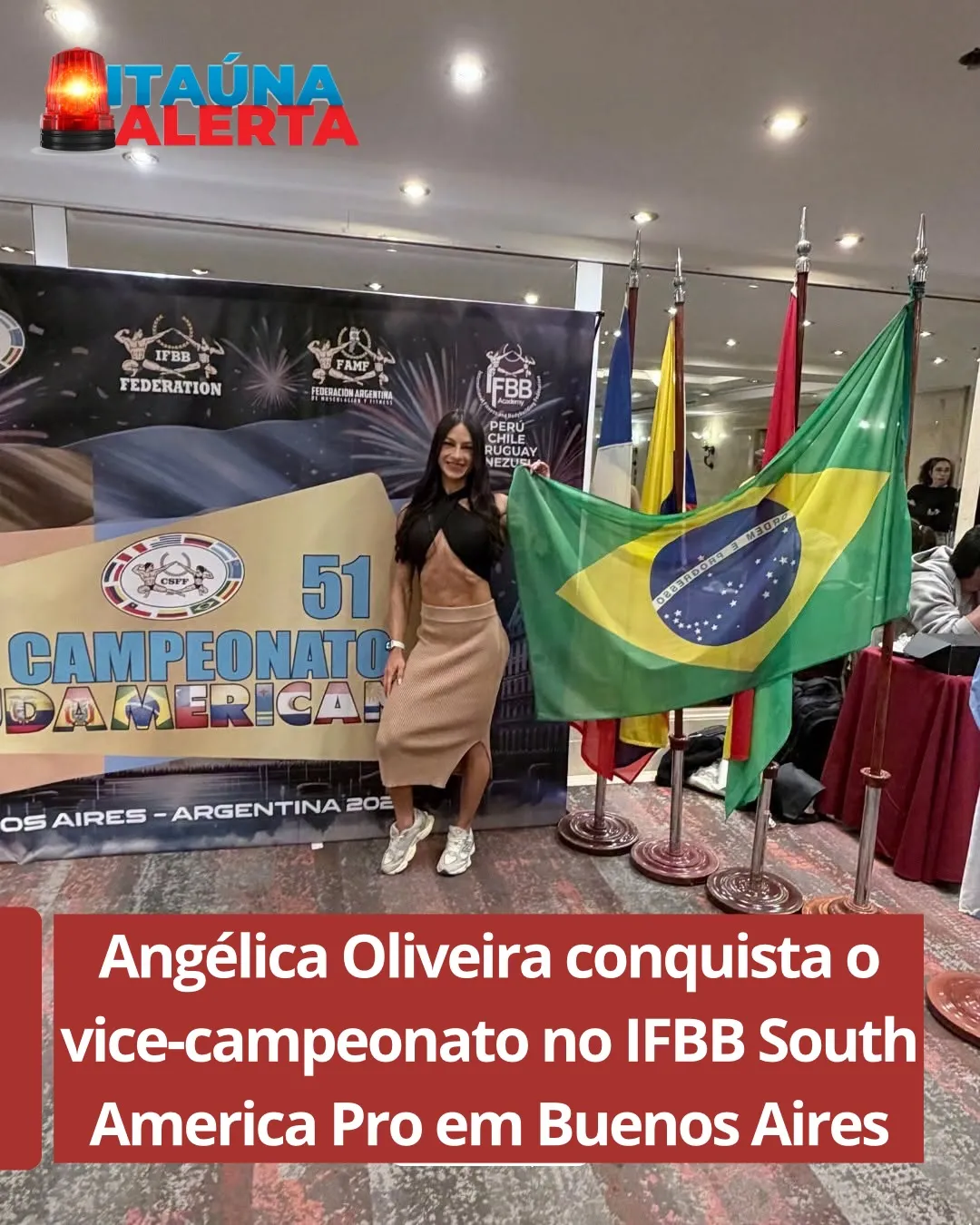Atleta de Itaúna é vice-campeã no IFBB South America Pro