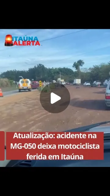 Motociclista fica ferida em colisão na MG-050, em Itaúna