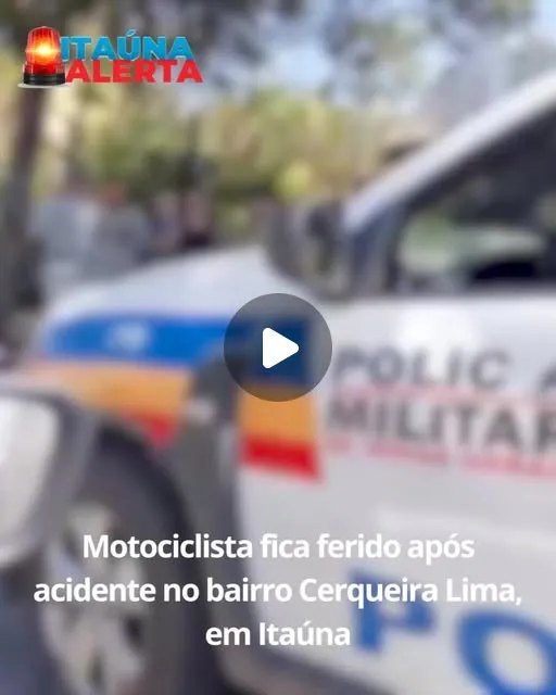 Motociclista fica ferido em acidente no Cerqueira Lima