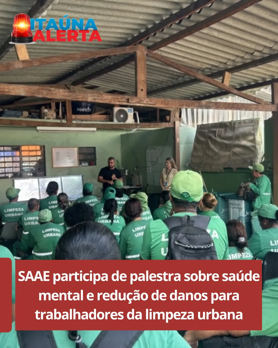 SAAE participa de palestra sobre saúde mental com equipe de limpeza urbana