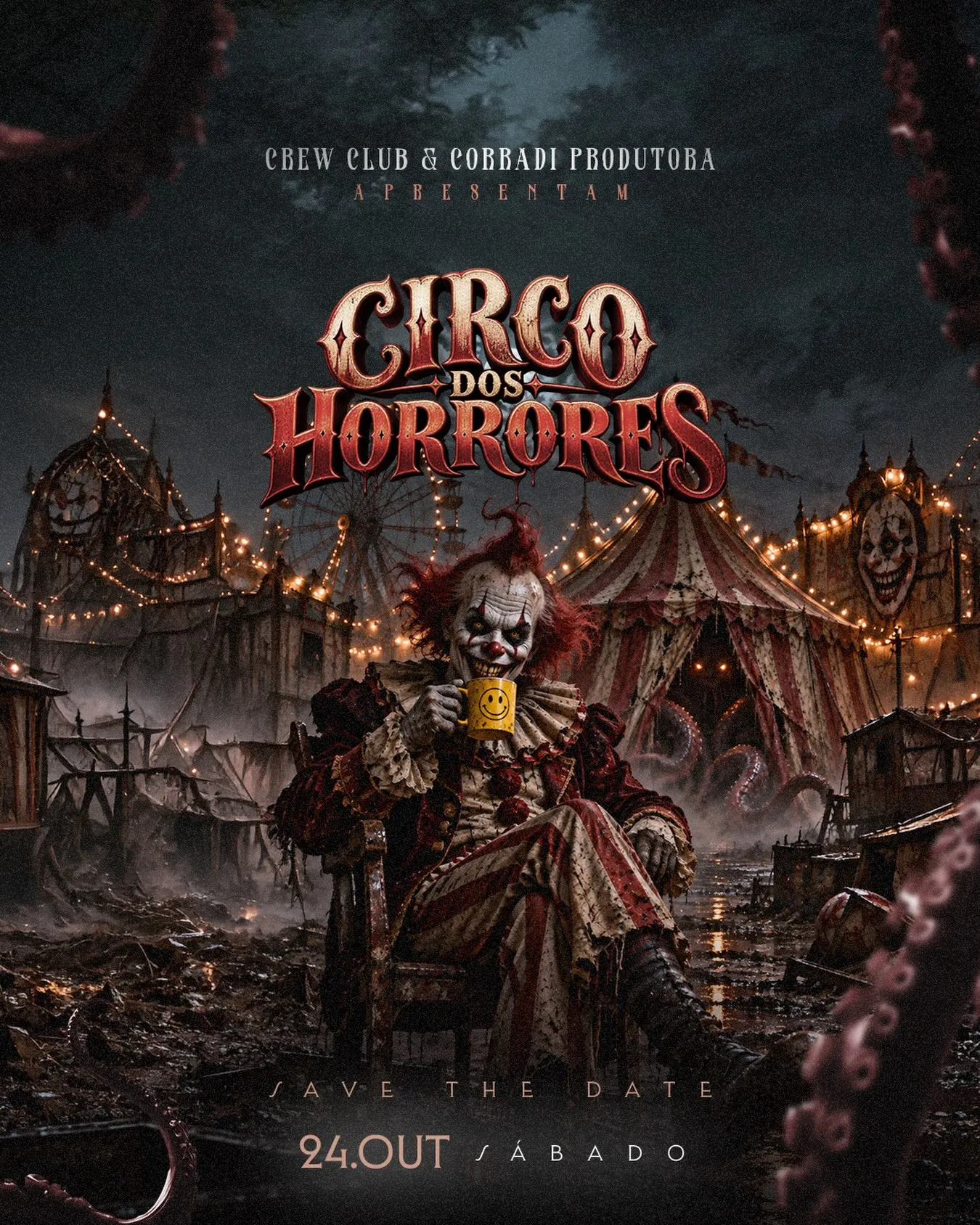 Circo dos Horrores no Crew Club – sábado 24/10