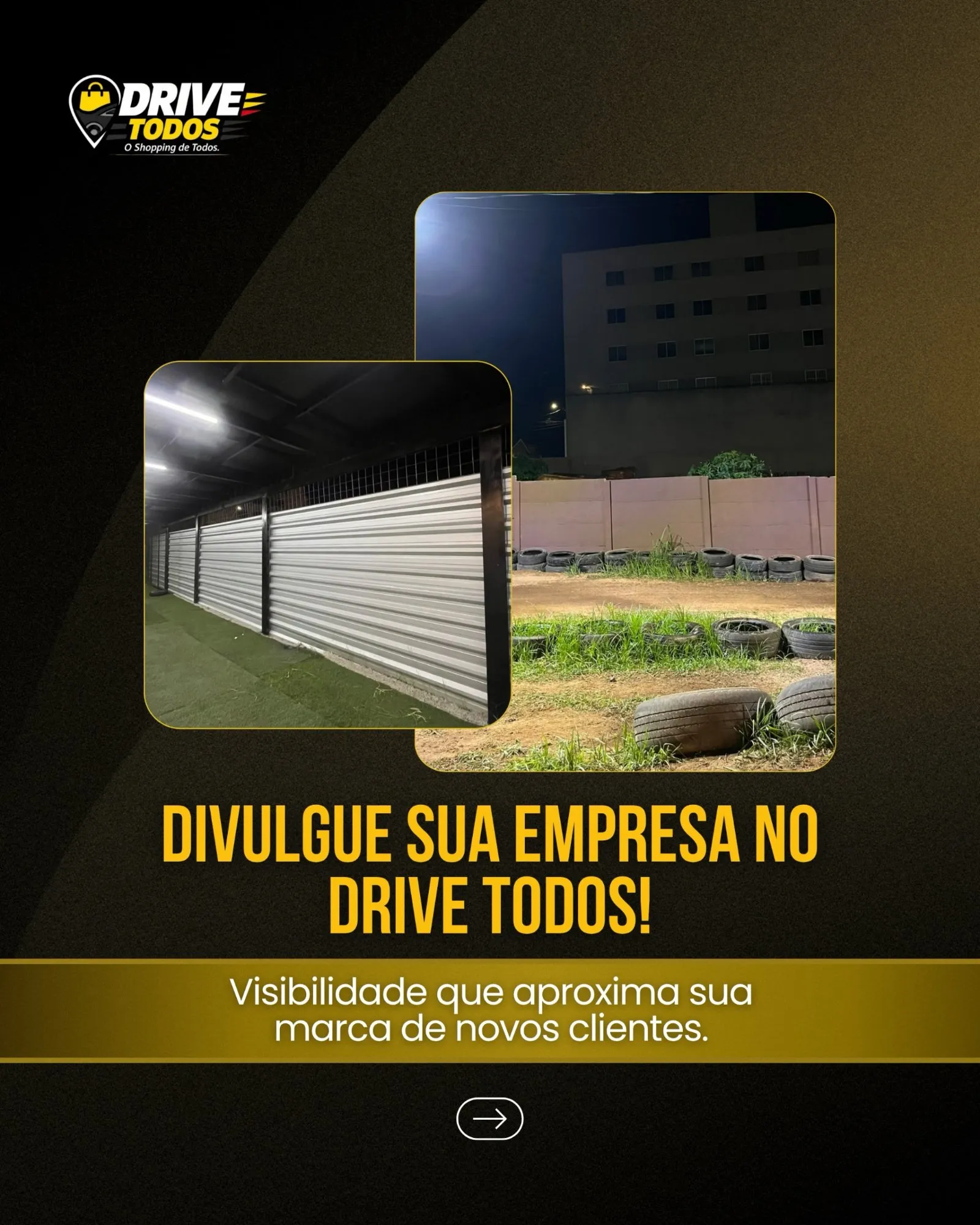 Espaço para divulgação de marca no Drive Todos