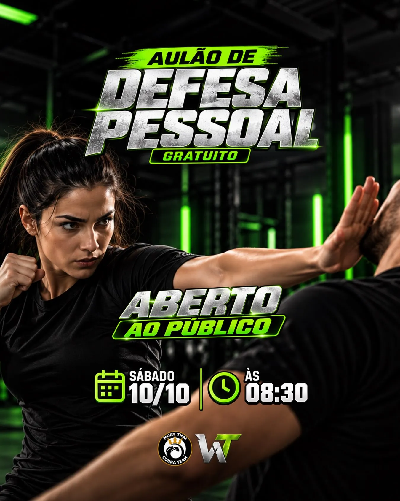 Aulão Gratuito de Defesa Pessoal – Sábado, 10/10