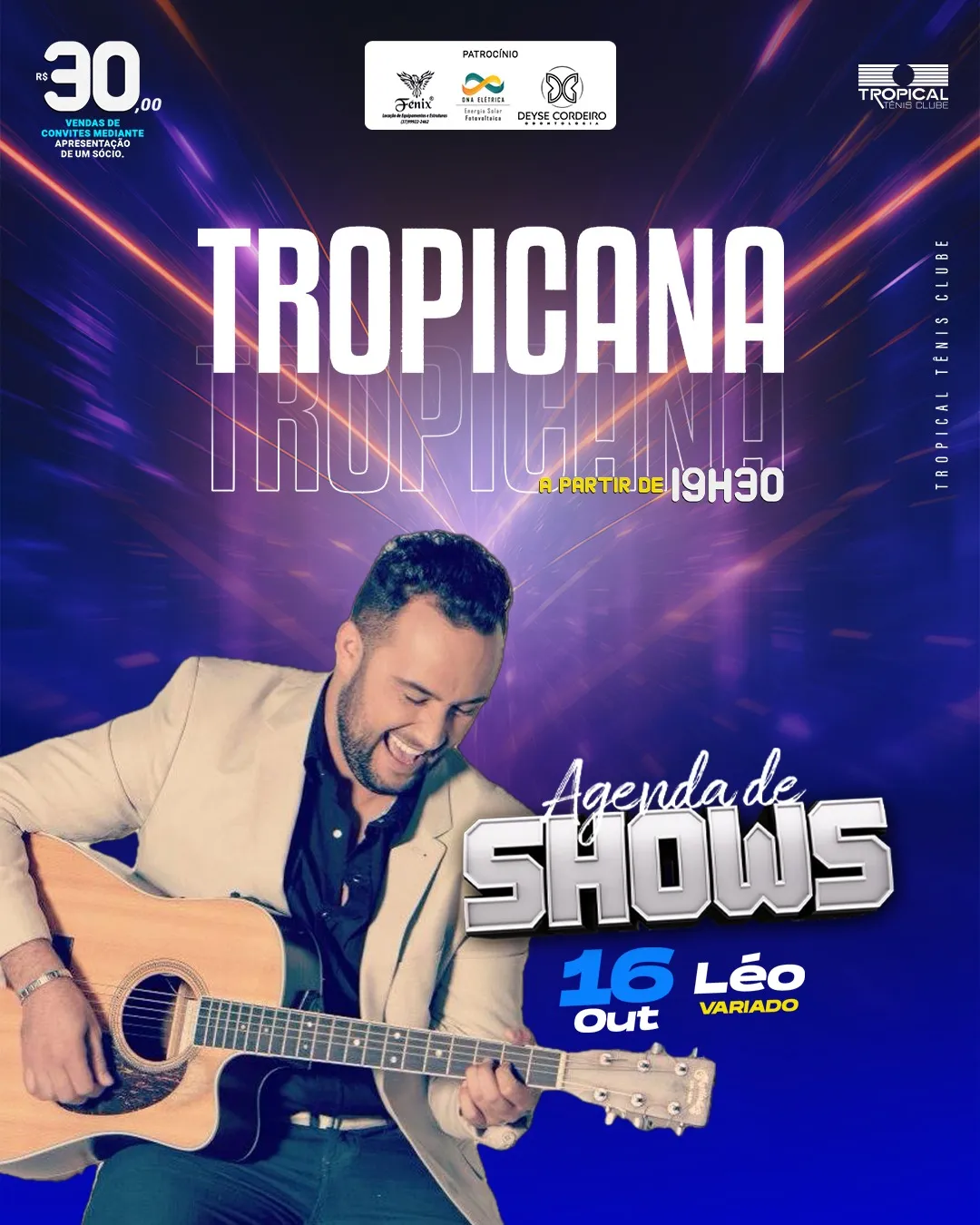 Show Léo no Tropical Tênis Clube – 16 de outubro