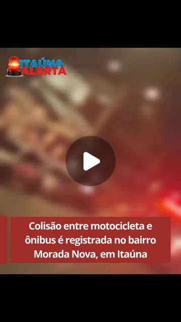 Acidente entre motocicleta e ônibus na Morada Nova
