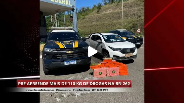 PRF apreende 110 quilos de drogas na BR-262