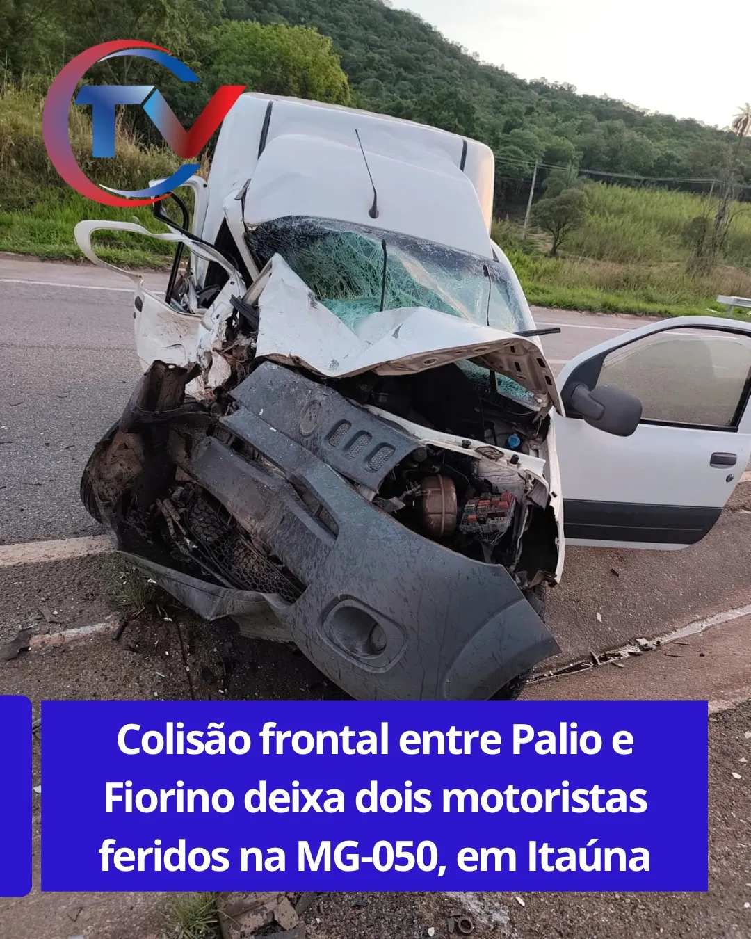 Colisão frontal deixa dois feridos na MG-050