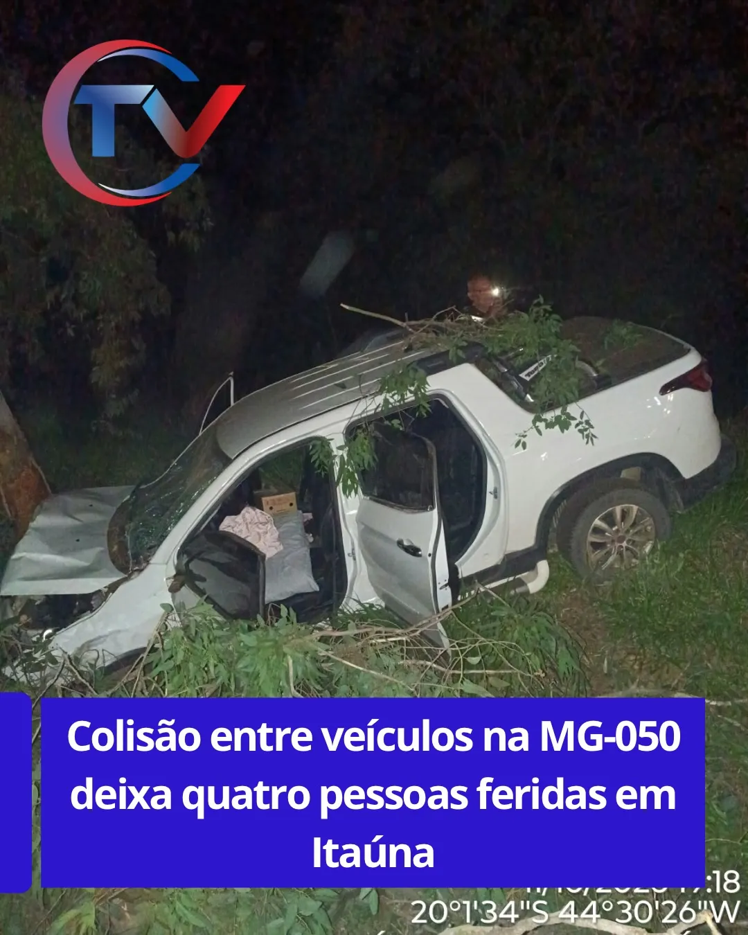 Acidente na MG-050 deixa quatro feridos