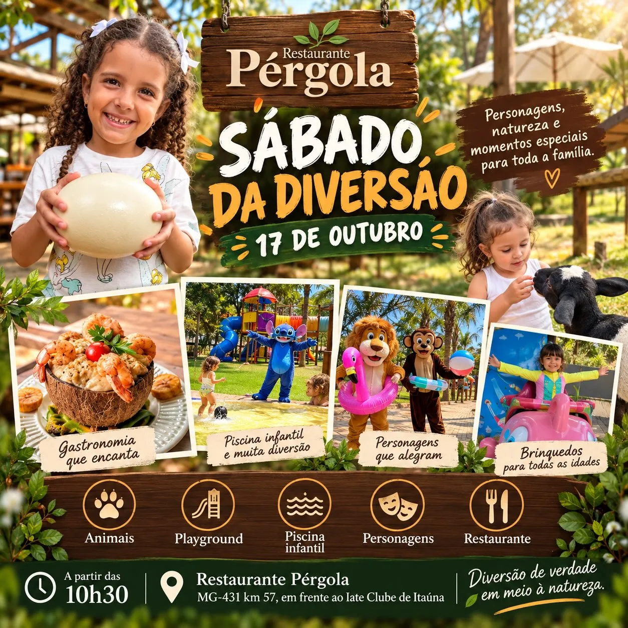 Festa Infantil no Pérgola – Sábado, 17 de outubro